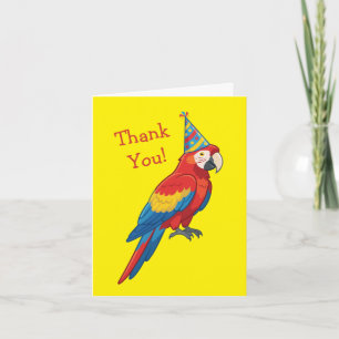 Tarjeta Fiesta de Cumpleaños de Niños Loros Gracias