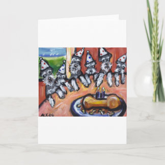 Tarjeta Fiesta de cumpleaños de Schnauzer