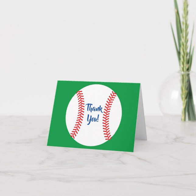 Tarjeta Fiesta de cumpleaños del beisbol pequeño (Anverso)