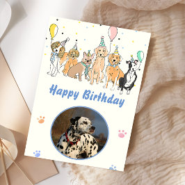 Tarjeta Fiesta de cumpleaños del perro Animales de la Pape