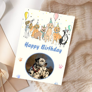 Tarjeta Fiesta de cumpleaños del perro Animales de la Pape
