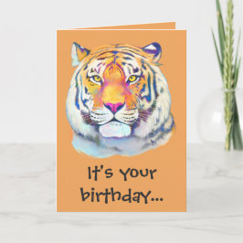 Tarjeta Fiesta de cumpleaños del tigre