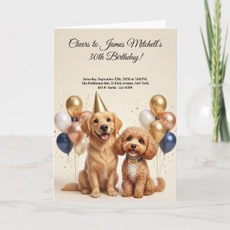 Tarjeta Fiesta de cumpleaños elegante para amantes de los