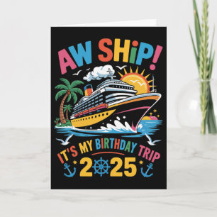 Tarjeta Fiesta de cumpleaños en crucero de vacaciones dive