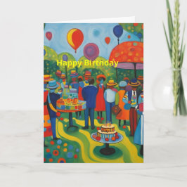 Tarjeta Fiesta de cumpleaños en el jardín2