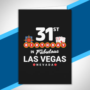 Tarjeta Fiesta de Cumpleaños en Las Vegas - 31 Cumpleaños 