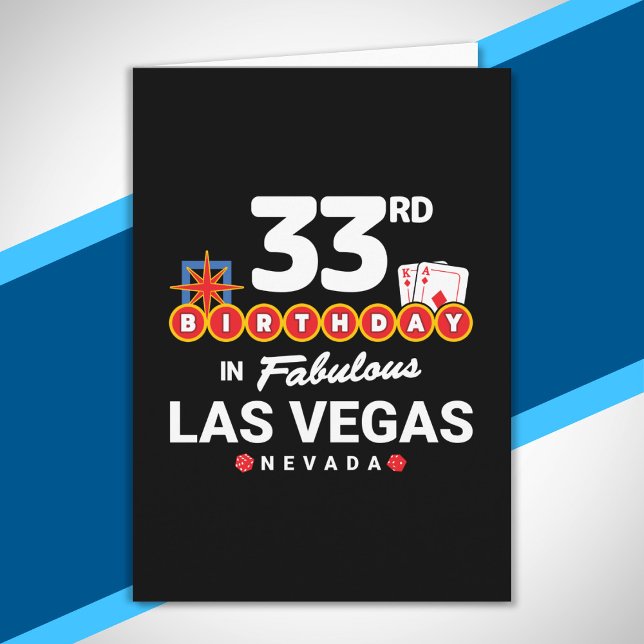 Tarjeta Fiesta de Cumpleaños en Las Vegas - 33 Cumpleaños  (Subido por el creador)