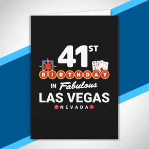 Tarjeta Fiesta de Cumpleaños en Las Vegas - 41 Cumpleaños 