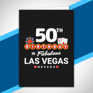Tarjeta Fiesta de Cumpleaños en Las Vegas - 50 Cumpleaños 
