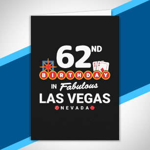 Tarjeta Fiesta de Cumpleaños en Las Vegas - 62 Cumpleaños