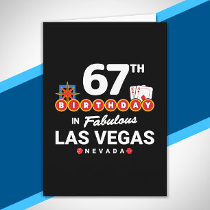 Tarjeta Fiesta de Cumpleaños en Las Vegas - 67 Cumpleaños 