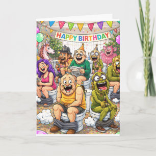 Tarjeta Fiesta de Cumpleaños Feliz que salió mal