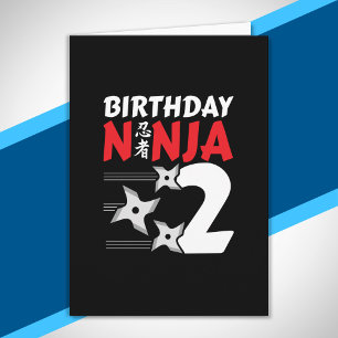 Tarjeta Fiesta de Cumpleaños Ninja - Ninja de Cumpleaños 2