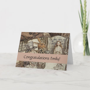 Tarjeta Fiesta de Cumpleaños No Cumpleaños de Alice Conejo