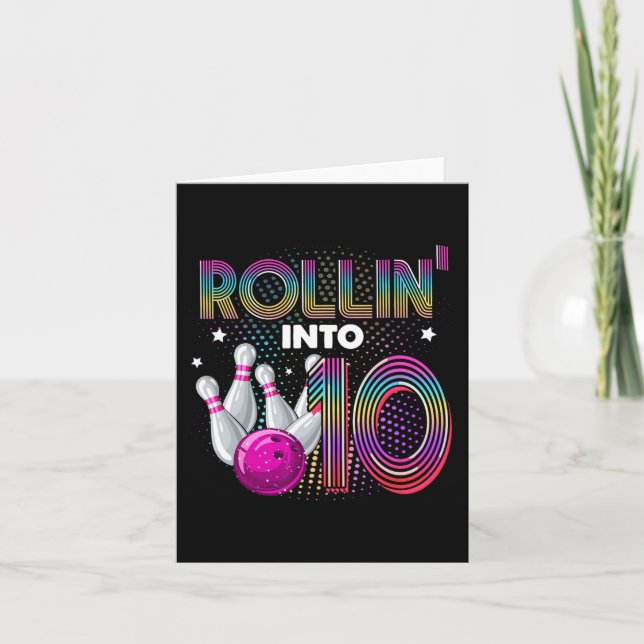 Tarjeta Fiesta de cumpleaños número 10 10 (Anverso)