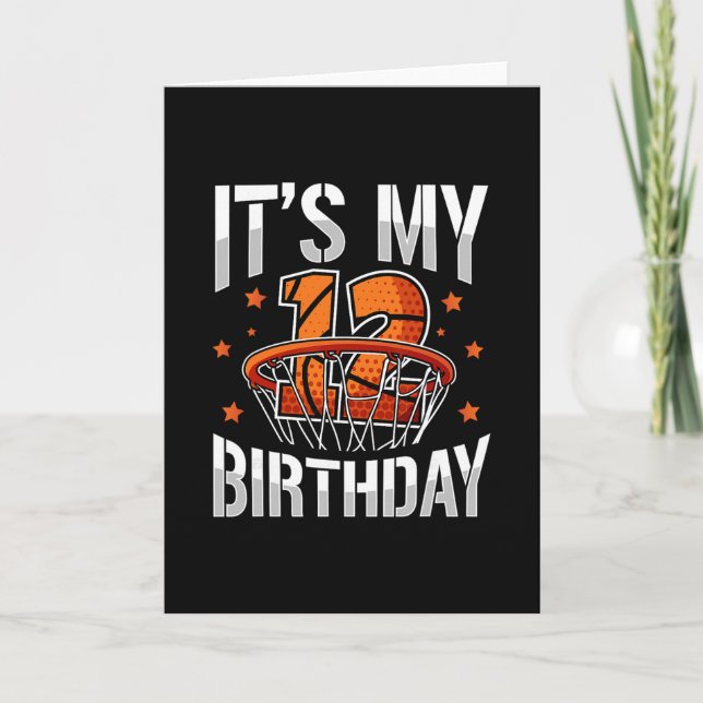 Tarjeta Fiesta de cumpleaños número 12 con temática de cal (Anverso)