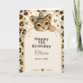 Tarjeta Fiesta de cumpleaños número 12 de Leopardo Salvaje