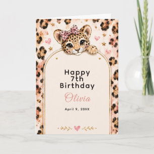 Tarjeta Fiesta de cumpleaños número 12 de Leopardo Salvaje