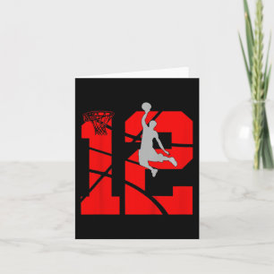 Tarjeta Fiesta de cumpleaños número 12 de los niños de 12 