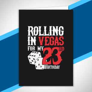 Tarjeta Fiesta de cumpleaños número 23 en Las Vegas - Roda