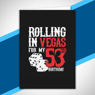 Tarjeta Fiesta de cumpleaños número 53 en Las Vegas - Roda
