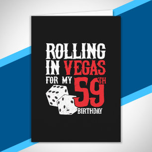 Tarjeta Fiesta de cumpleaños número 59 en Las Vegas - Roda