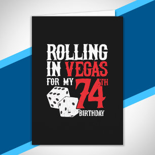 Tarjeta Fiesta de cumpleaños número 74 en Las Vegas - Roda