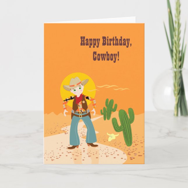 Tarjeta Fiesta de cumpleaños para niños de vaca (Anverso)
