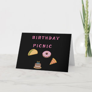 Tarjeta Fiesta de cumpleaños para picnic