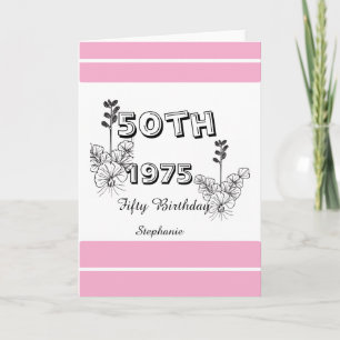 Tarjeta Fiesta de cumpleaños Personalizado cumpleaños 50 a