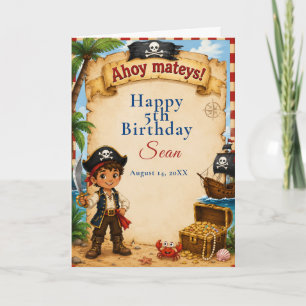 Tarjeta Fiesta de cumpleaños pirata