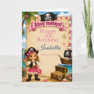 Tarjeta Fiesta de cumpleaños pirata