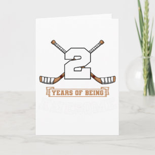 Tarjeta Fiesta de Cumpleaños Tema Deportes Hockey sobre Hi