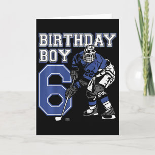 Tarjeta Fiesta de cumpleaños temática de hockey sobre hiel