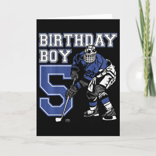 Tarjeta Fiesta de cumpleaños temática de hockey sobre hiel