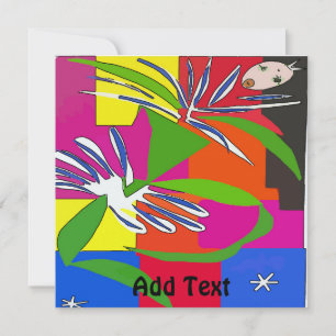 Tarjeta Fiesta de danza invitado, Chica