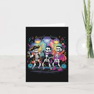 Tarjeta Fiesta de danza Skeleton habló con celebración de 