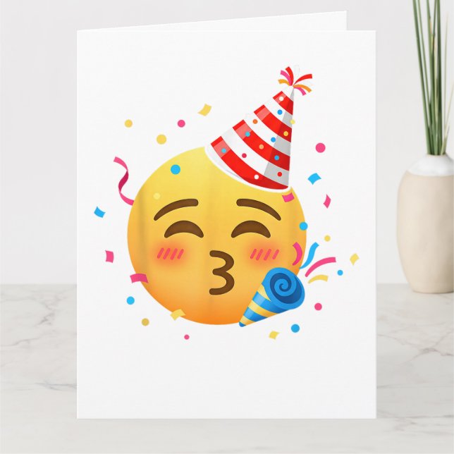 Tarjeta Fiesta de Emoticonos Divertidos (Anverso)