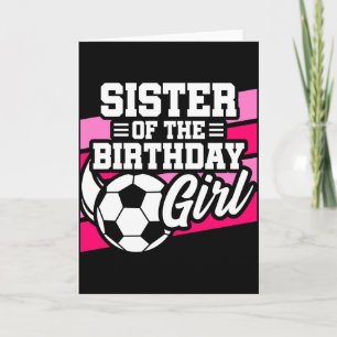 Tarjeta Fiesta de Fútbol Soccer para Niños Hermana de la C