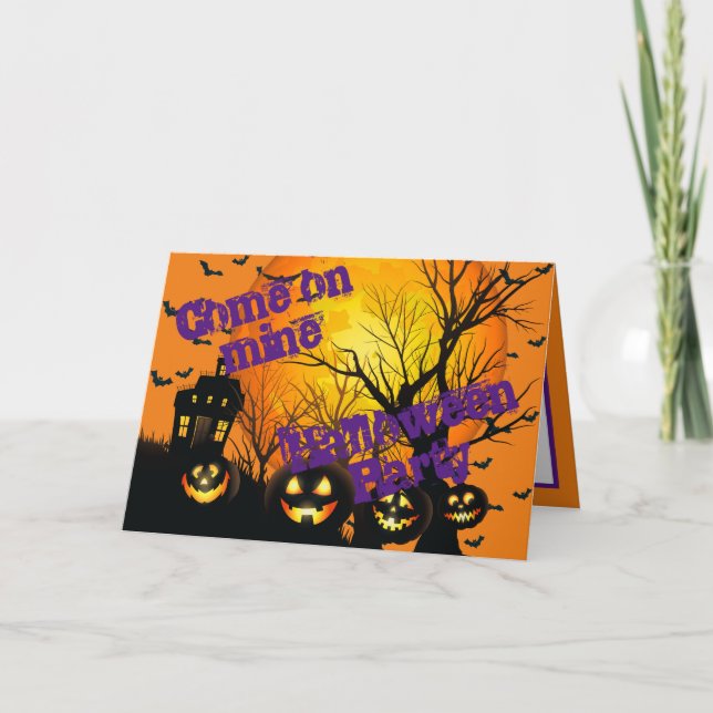 Tarjeta Fiesta de Halloween (Anverso)