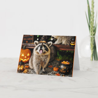 Tarjeta Fiesta de Halloween de MAPACHE