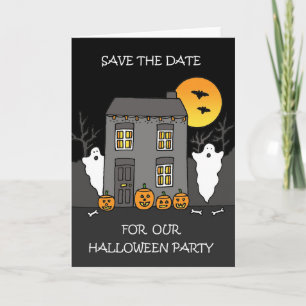 Tarjeta Fiesta de Halloween, guarda la fecha