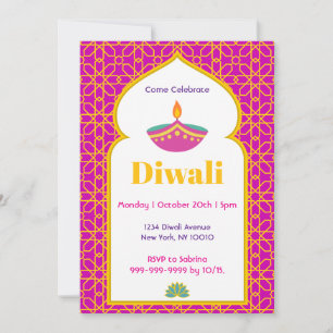 Tarjeta Fiesta de invitación Diwali