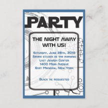 Tarjeta Fiesta de invitación SCI-FI Bar Bat Mitzva