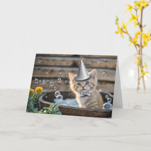 Tarjeta Fiesta de Kitten, Naranja amarillo y jengibre