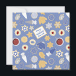 Tarjeta Fiesta de la cookie de Chanukah<br><div class="desc">Me encantan las vacaciones,  y me encanta un buen patrón de vacaciones para llevarnos al espíritu festivo! Este original diseño inspirado en el fiesta de galletas le da alegría a sus vacaciones</div>