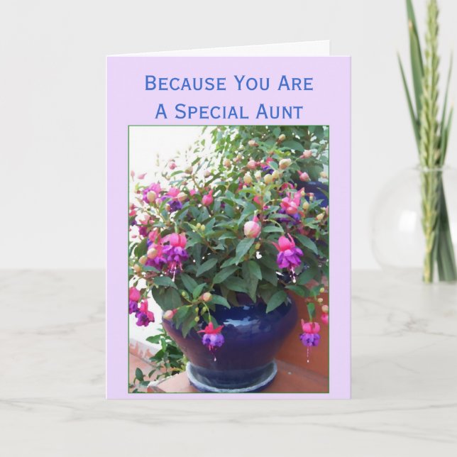 Tarjeta Fiesta de la Floral de Fuchsia (Anverso)