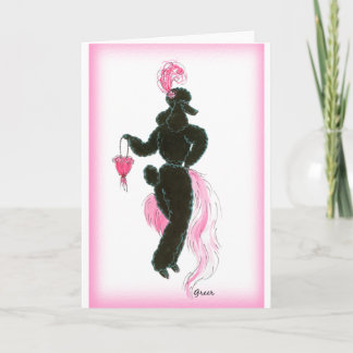 Tarjeta Fiesta de la noche del Black Poodle