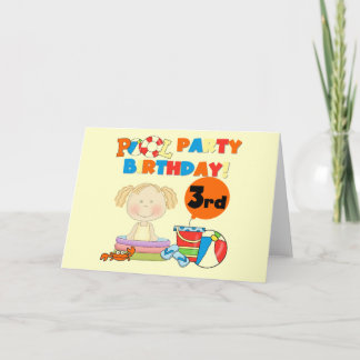 Tarjeta Fiesta de la piscina camisetas de cumpleaños y reg