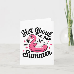 Tarjeta Fiesta de la piscina fantasma Hot Ghoul Summer Hal